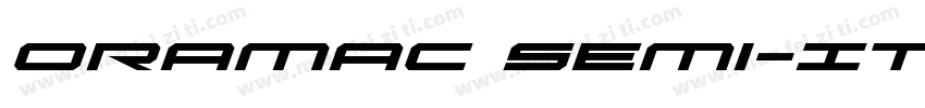 Oramac Semi-Italic字体转换